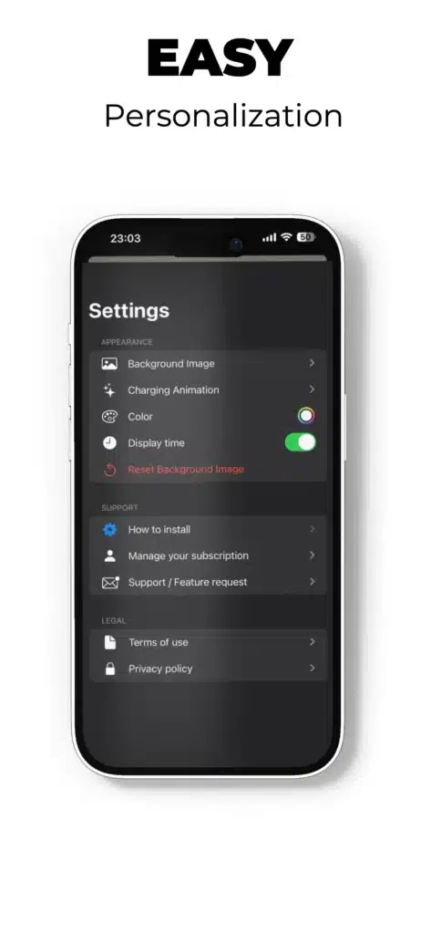lock screen charging animation iPhone