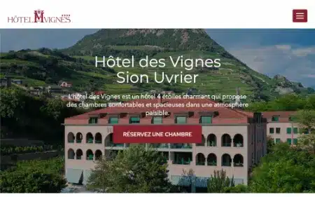 refonte site hotel des vignes